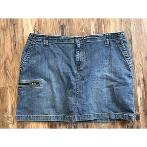 Vintage Y2K Venezia Denim Skort Skirt w/ Shorts Women's Size 20